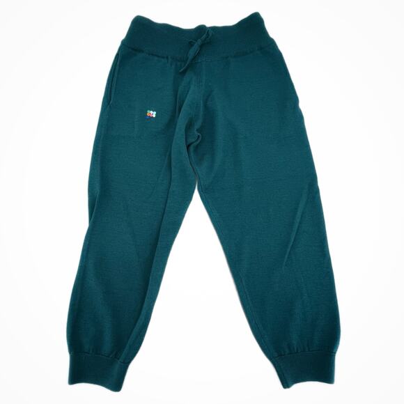 Pangaia Merino Wool Knit Track Pant Sweatpants Foliage Green Unisex Kid Size 5-6 - Picture 1 of 10
